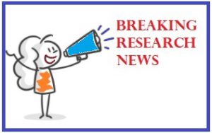 Cartoon in an orange dress woman holding megaphone yelling "Breaking Research News"
