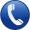 blue telephone icon