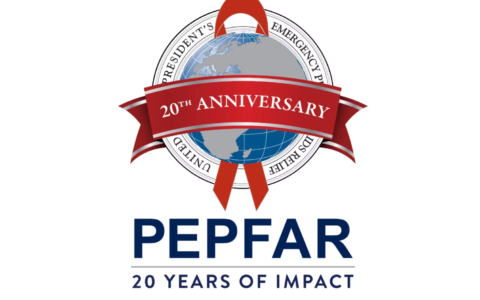 US Dept. of State PEPFAR 20th Anniversary logo